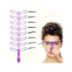 Generic 8 Models Stencil Kit With Handle Precision Shaping Grooming Tool Easy-To-Use, Reusable Brow - image 4