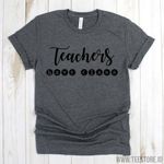 Teachers Gray Roundneck Printed Polo T-Shirt