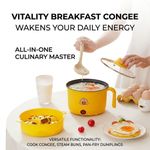 Generic 1.8L Mini Electric Pot Multi-functional Non-stick Cooker 450W with Steamer - image 2