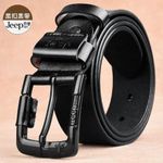 Ozy & Ozera Men's  Quality Leather Belt Black
