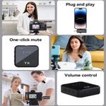 product_image_name-TX-Dual Wireless Rechargeable Lavalier Microphone With Receiver For Android, iPhone & DSLR Camera-4