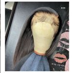 Black Hair Wig Bob Mid Part Full Frontal Wig 12