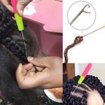 product_image_name-Generic-Dreadlocks Value Pack Tool Set Includes 2pcs dreadlocks crochet hooks,2pcs latch hook crochet needles,2pcs interlocking tools,1pcs rattail comb and 100pcs mini rubber bands,for Braid Craft Hair, Dreadlocks Hair ..-4