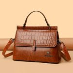 Fashion KAIDIFEINIROO OFFICE HANDBAG SHOULDER BAG BROWN