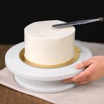 Generic Plastic Round Cake Stand Turntable Rotating Cake Decorating