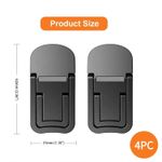 ShebSheb 4PCS Mini Foldable Laptop Stand, Self-Adhesive Plastic Keyboard Riser Black - image 2