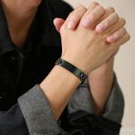 product_image_name-Fashion-Trendy Women's Men's hand Chain Bracelet Gold Silver Black  Stainless Steel high polished Bracelets Unisex Couples Jewelry-4