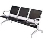 Reception Waiting Chair With Leather - 3 Seater