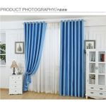 Generic 7.5ft By 7.5ft High Quality Sky Blue Curtains with Silver
