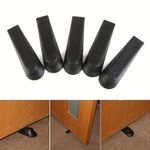 product_image_name-Generic-5pcs Door Stop Stopper Wedge Jam Block Holder Cather Black Suitable for Home Office-3