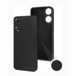 Oppo A58  Classic Minimalist Slim Protective Matte Black Silicone Back Case