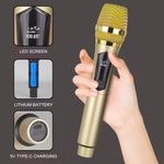 Generic Wireless Microphone, Rechargeable Wireless Dual UHF Microphone, Dual Handheld Dynamic Wireless Mic for Karaoke Singing, Wedding, DJ, Party, Speech, Church, Class Use, PA System - image 3