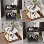 Home/Office Squared Shaped Nordic Side Stool/Table