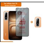 Infinix Hot 70 Privacy Screen Guard & Protector, Enhanced Tempered Glass Protection. ( Privacy Screen Guard )