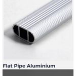 Flat aluminum wardrobe pipe