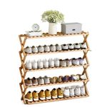 Generic Multi-purpose Foldable Shoe Rack Bamboo- Wooden Shoe Storage