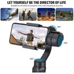 Generic F6 3-Axis Gimbal Handheld Stabilizer Action Camera Holder Anti Shake Video Record Smartphone Gimbal Stabilizer - image 2
