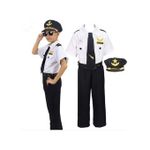Kids Pilot Costume With Crested Cap