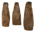 product_image_name-Noble-Human Natural DD 8" 8" 10" Straight Double Drawn Hair Extension Black Pearl Nature Hair Full Head Hair Bundles For Women-1