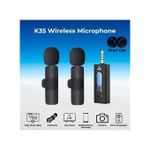 Generic K35 3.5mm Wireless Microphone (dual Microphone)-black