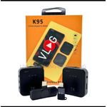 K95  Dual Noise Cancelling Wireless Microphone With 3 in 1 Receiver For iPhone,Type C and Camera