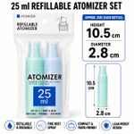 Generic 2-Piece 25 ml Refillable Fine Mist Atomizer Spray Bottle Set - image 5