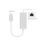 Generic Aluminium USB-C to RJ45 Gigabit 1000Mbps Ethernet LAN Network Card Adapter Cable