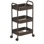 3-Tier All Metal Kitchen Utility Trolley Cart With Wheels