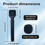 Generic Wireless Interview Microphone Adapter, Professional Handheld Mic Holder for Compact Lavalier Transmitters, Universal Compatibility, Lightweight ABS Build, Black - image 4