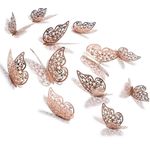 Generic Bronze Butterfly decorative decal wall sticker x 12pc - image 2
