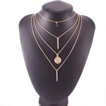 Fashion Women's Boho Pentagram Long Pendant Multi-Layered Necklace - image 4