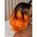Black and Orange Body Wave hair 