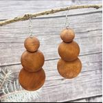 General Round Wooden Bohemian Earrings - image 3