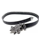 Fashion Y2K PIRATE WITH A ACCESSORIES  PUNK SOLID LEATHER BELT WHITE BELT - image 2