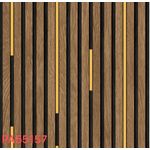 Generic Premium 3D Wooden Wall Panel Wallpaper with lightening - image 3