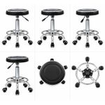Generic Adjustable Round Rolling Stool – Black - image 2