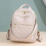 product_image_name-Fashion-Women Backpack PU Leather Bookbag Rucksack Casual Purse School Bag Ladies Casual Backpack Women Bags School Waterproof Portable Female Travel-3