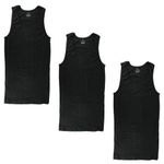 Fashion 3 in 1 Black Singlets for men