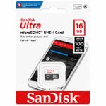 SanDisk 16GB MicroSDHC UHS-I Memory Card - 100MB/s Class 10