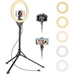 Rgb 10 Inches Makeup Light - Ringlight Selfie - Instagram - Ring Light With Stand