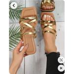 Because You Are Lord, Everything Connected To Me Grows Ladies Goldstriped Slip On