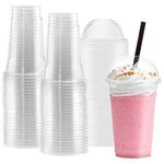 50 Sets Disposable Smoothie / Drinks Cups + Multicoloured Straws