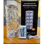 Rose Diamond Table Lamp With Touch Control & Remote Control