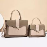 Ladies Stylish Handbag - Beige/Khaki