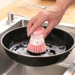 Generic 3PCS Kitchen Brush With Liquid Soap Dispenser/Sponge Holder - image 2