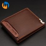 product_image_name-HUAHUA-HUAHUA New Men's Wallet Short And Portable Multifunctional Brown-1