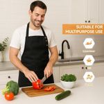Fashion Kitchen Apron, 2 Pack Unisex Cooking Apron Adjustable Straps & Pockets - image 6