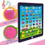product_image_name-addigoes- Kids Learning Pad/Tablet Interactive Toddler Toys with Words Numbers Alphabets Music Electronic Educational Toy for Preschool Boys & Girls 3-8 Years Old (Pink)-4