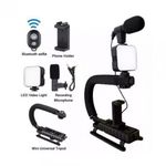 Generic Vlogging Kit Potable Handheld Bracket Gimbal Phone Cameras Stabilizer (No Remote Included) - image 3