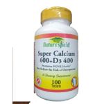 nature'sfield Super Calcium 600+D3 400 - 100 Tablets